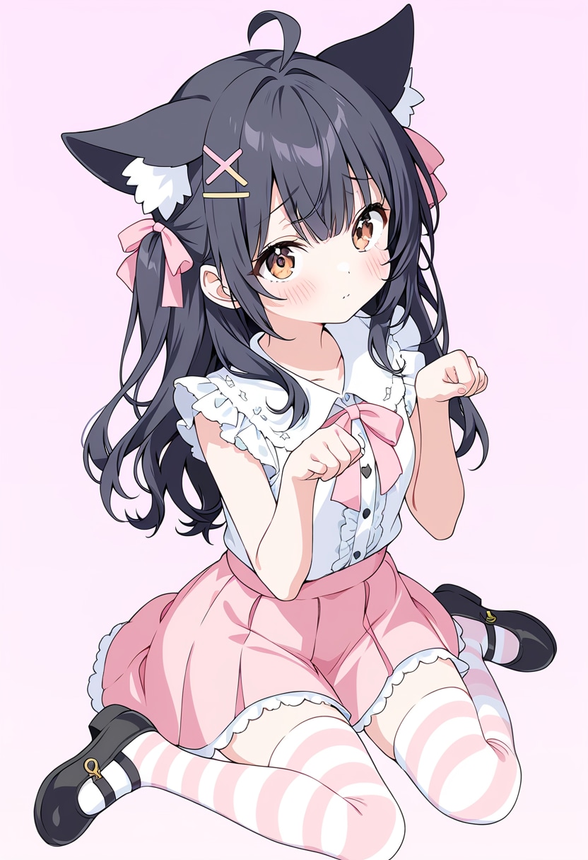 ネコミミオスワリ | の人気AIイラスト・グラビア