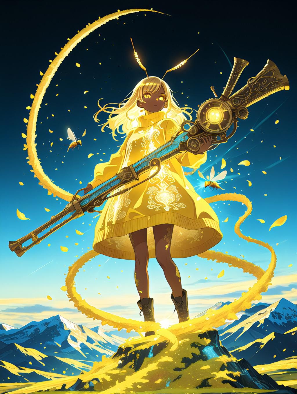 黄金の翼と剣の守護者 蜂ノコ