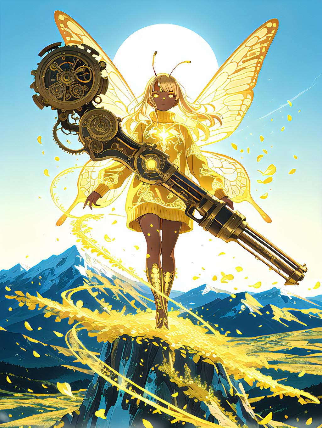 黄金の翼と剣の守護者 蜂ノコ