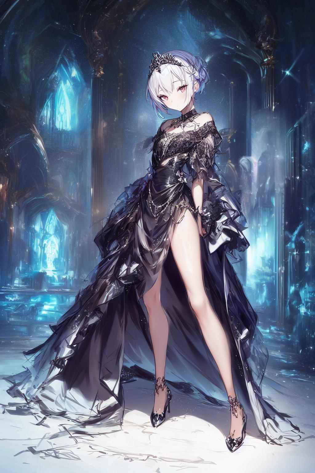 黒いドレスを着た女の子