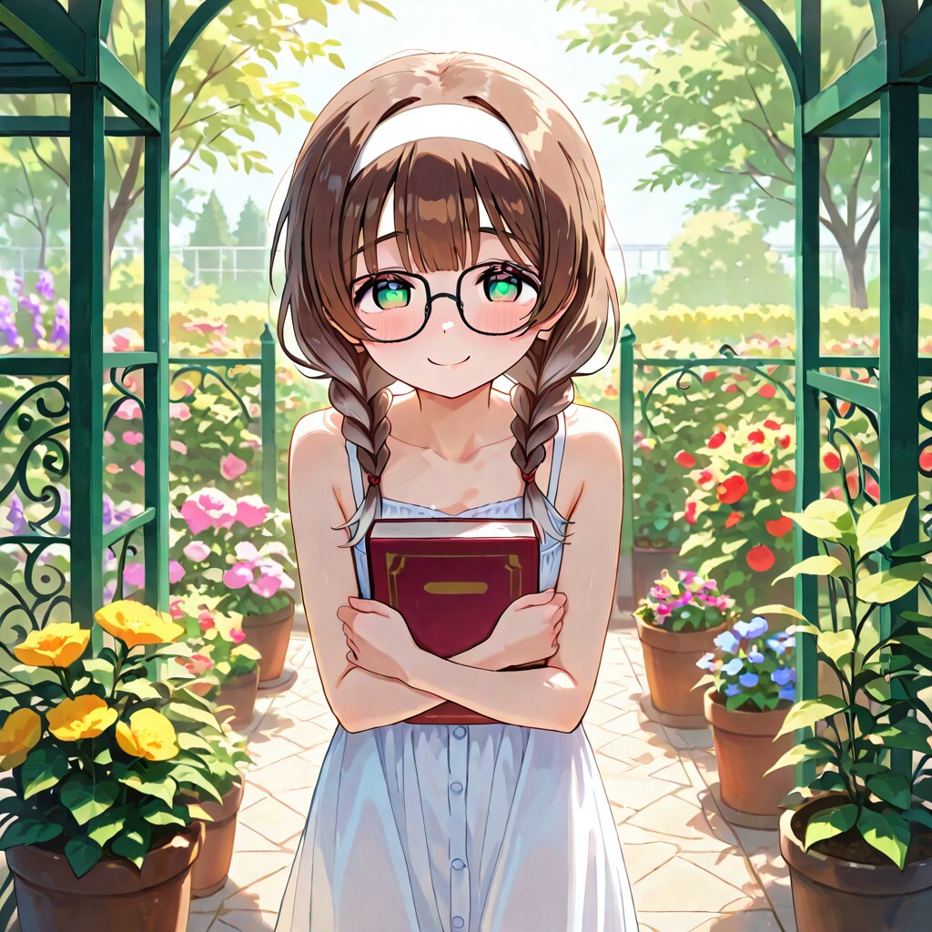 三つ編み眼鏡な女の子