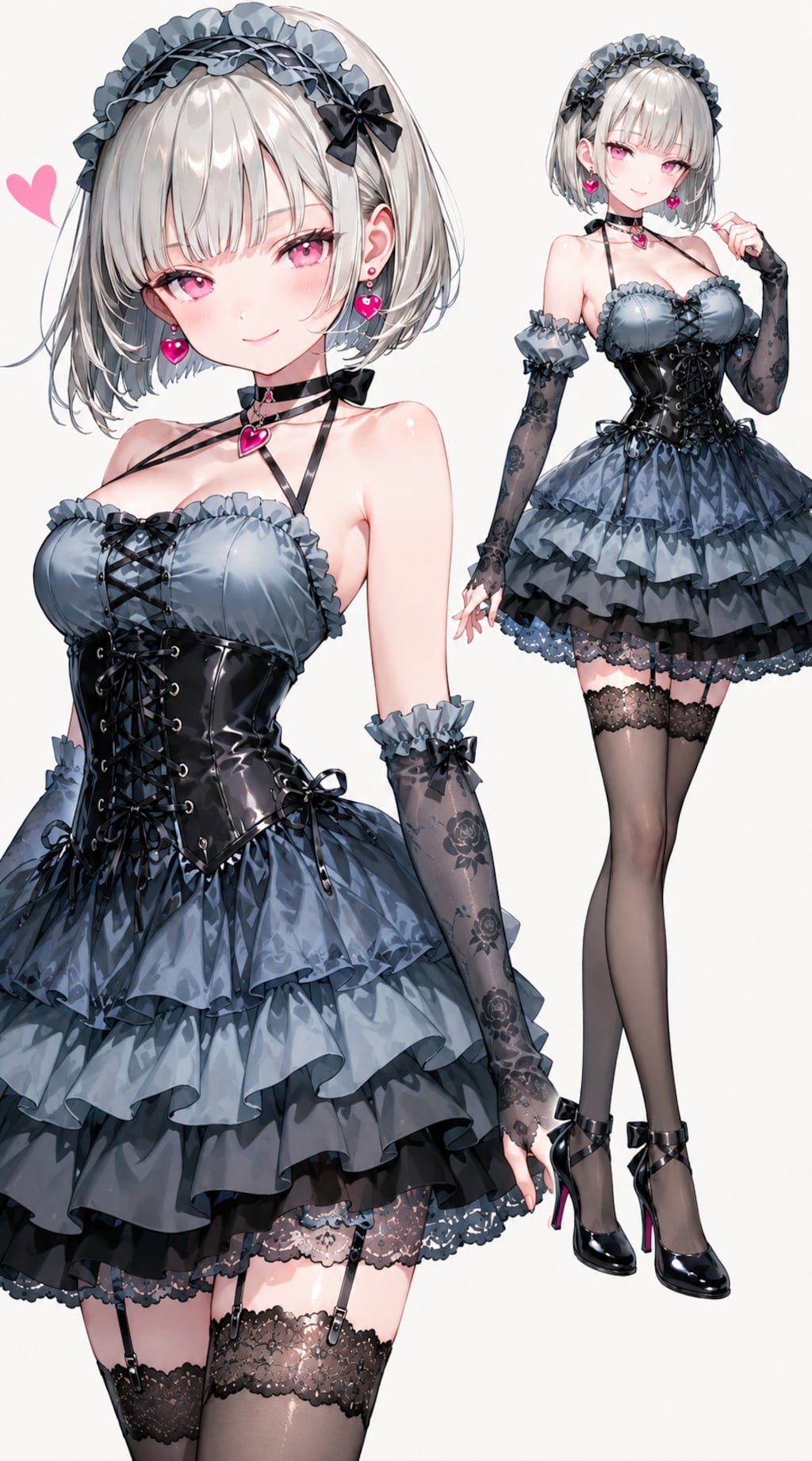 ミニフリルドレス＋ガーター