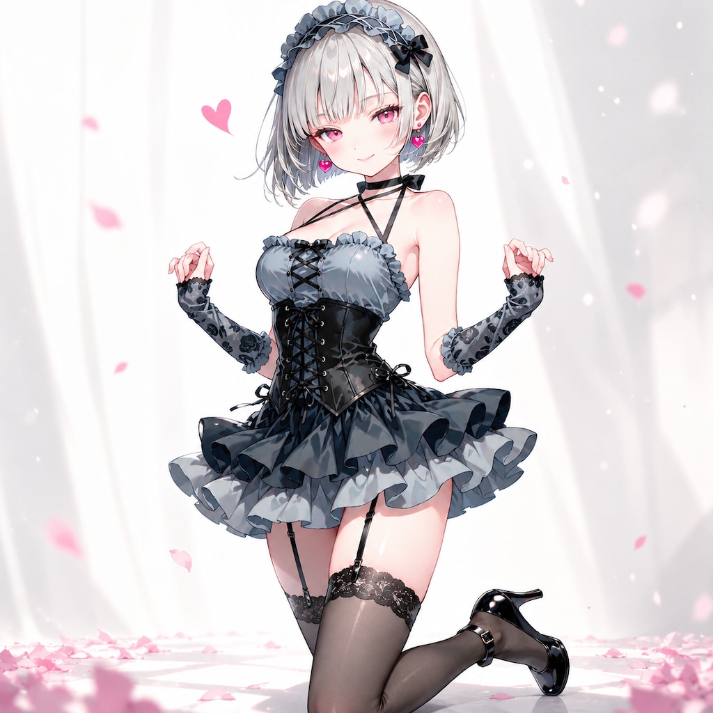 ミニフリルドレス＋ガーター