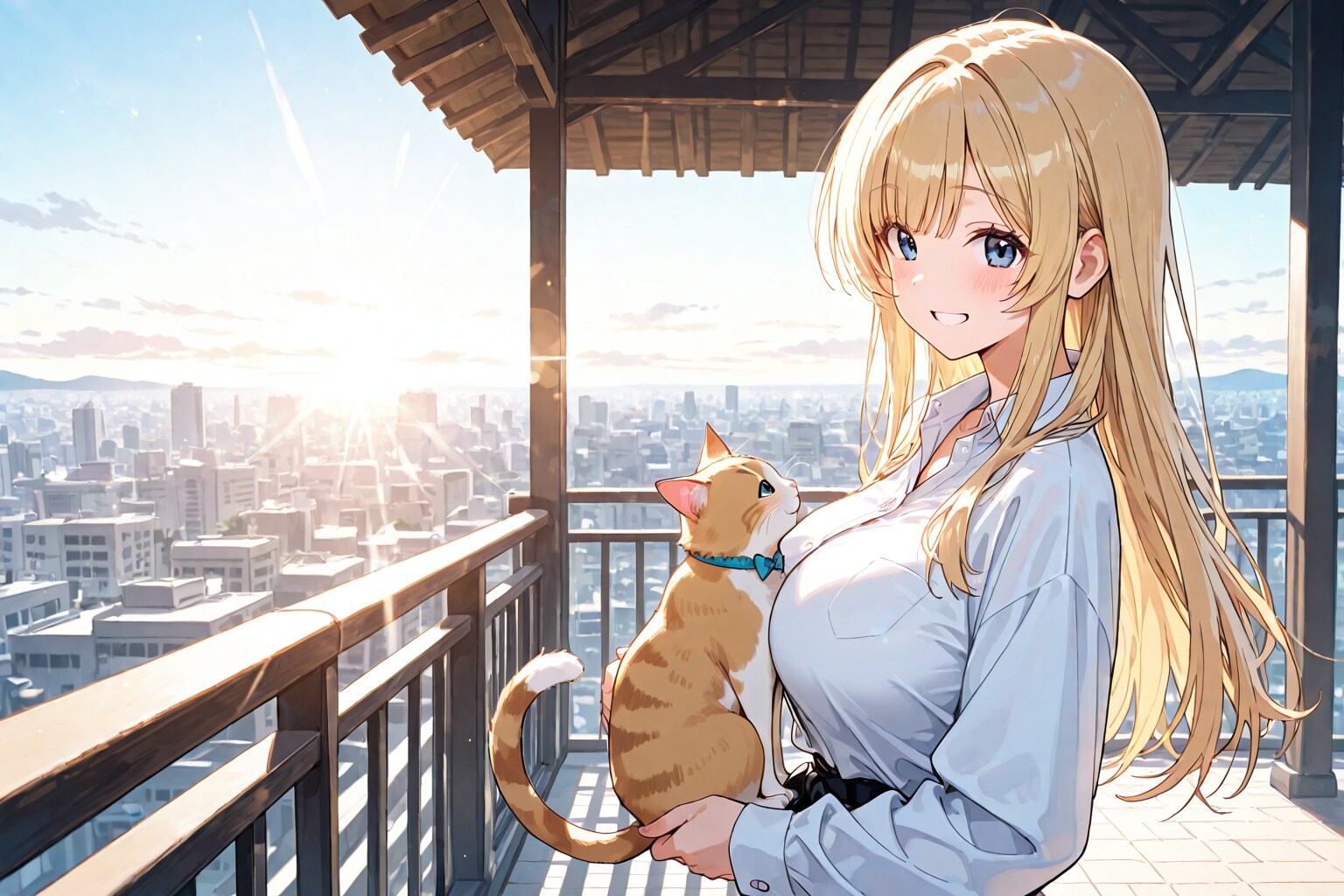 BONSAIで猫と一緒な金髪さん2