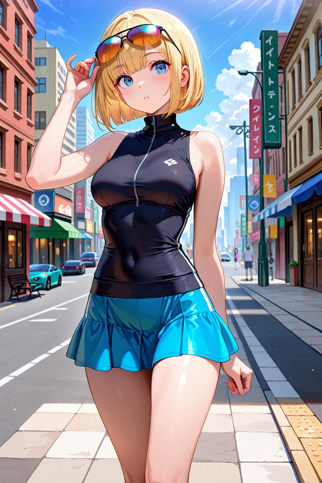 金髪ボブ（サングラス）
