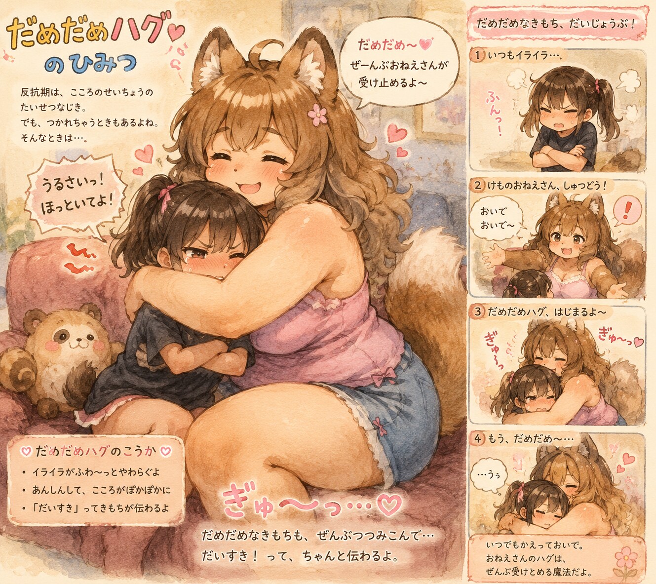 だめだめハグ！ | の人気AIイラスト・グラビア