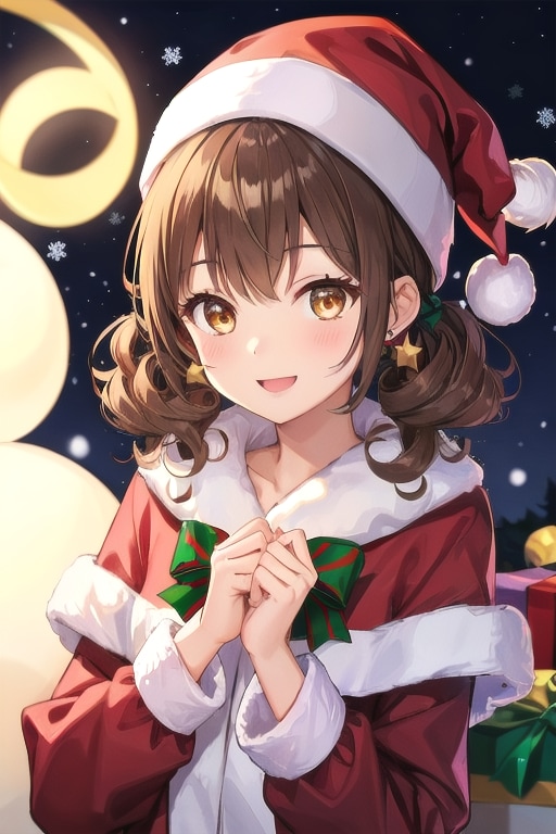 カーリーツインテールなごサンタ🎅🏻🎀 | の人気AIイラスト・グラビア