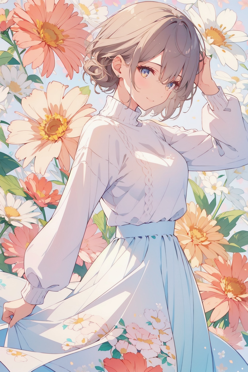 看板娘　flowers