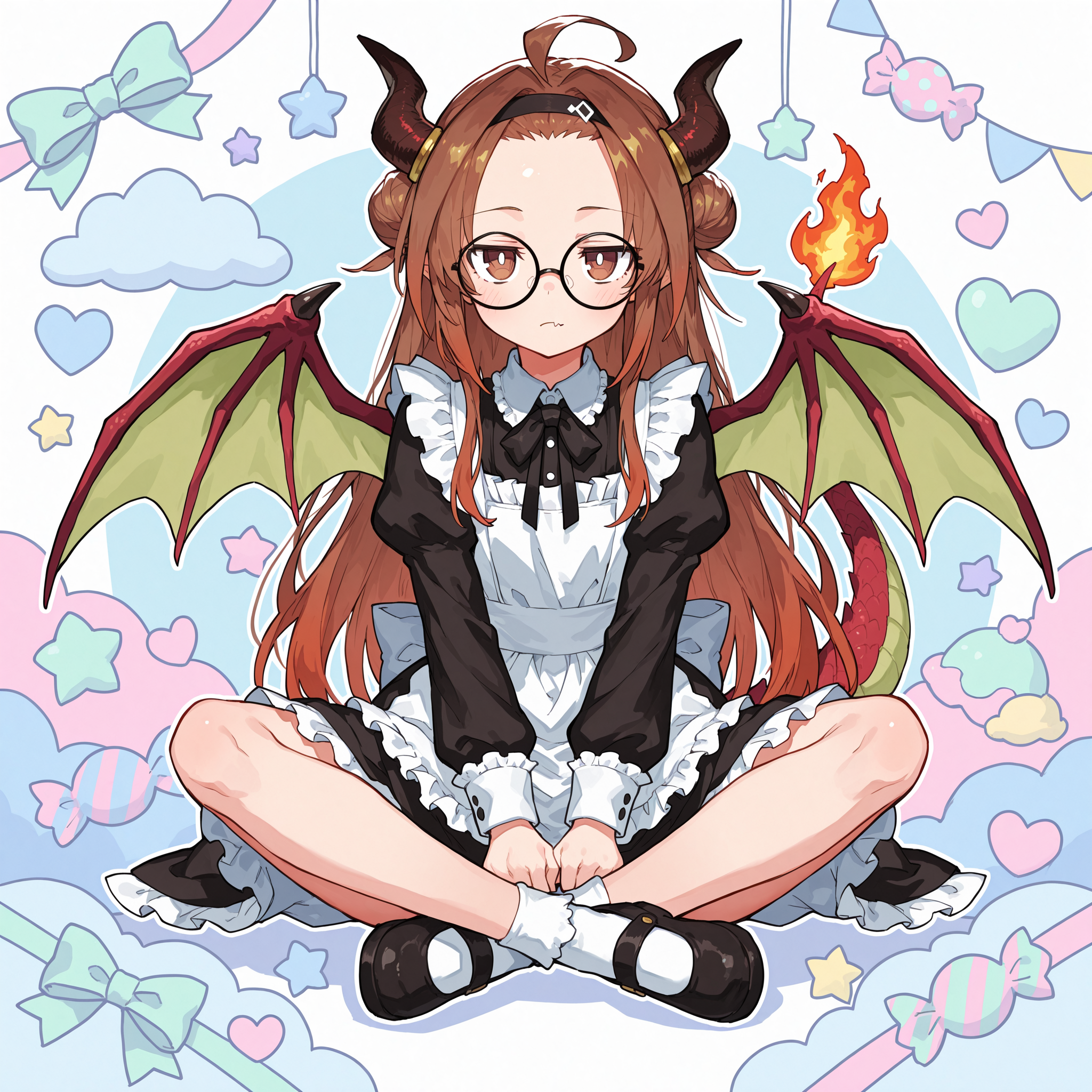 【借】メガネドラゴンちゃん -other people's children- | の人気AIイラスト・グラビア