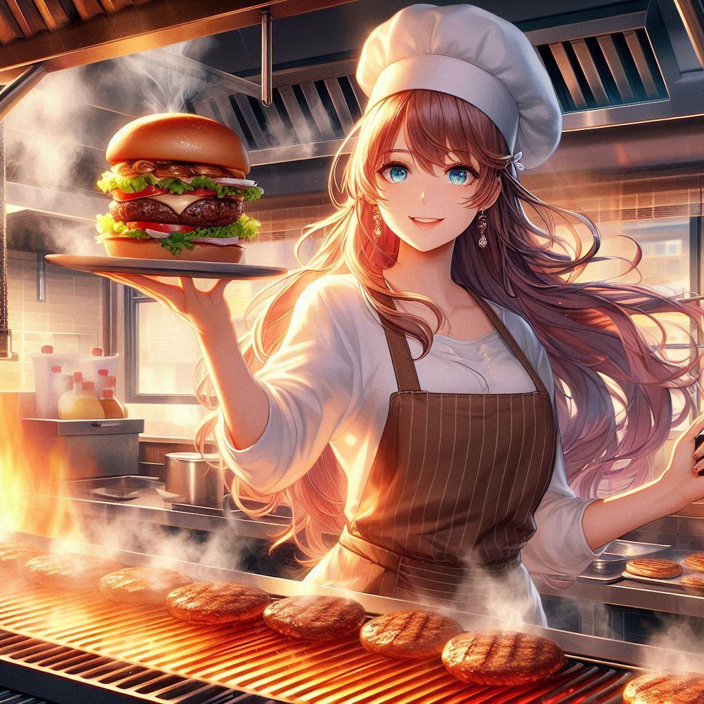 ハンバーガーレストラン | の人気AIイラスト・グラビア