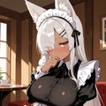 褐色目隠れ狐耳メイドちゃん 2枚目