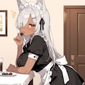 褐色目隠れ狐耳メイドちゃん 3枚目