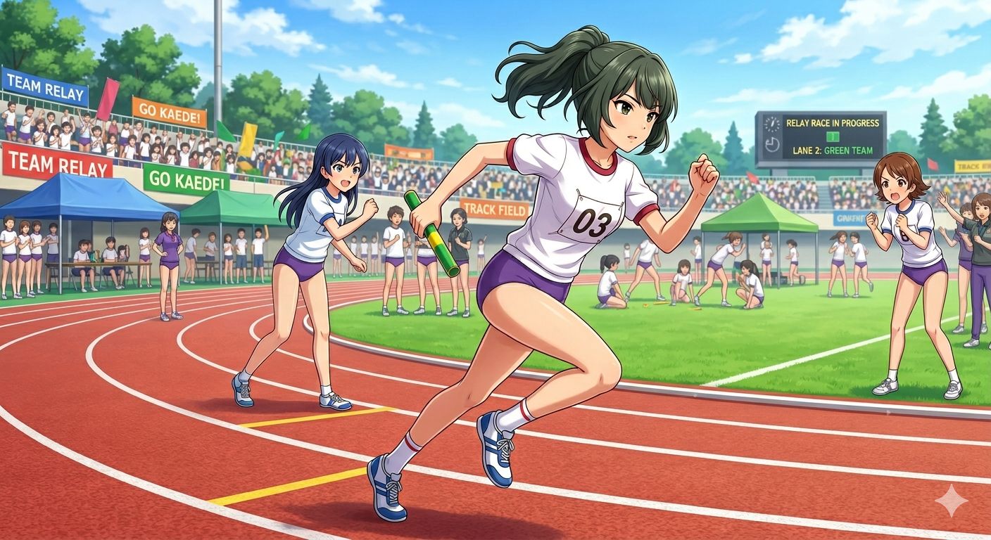 ブルマは紫色