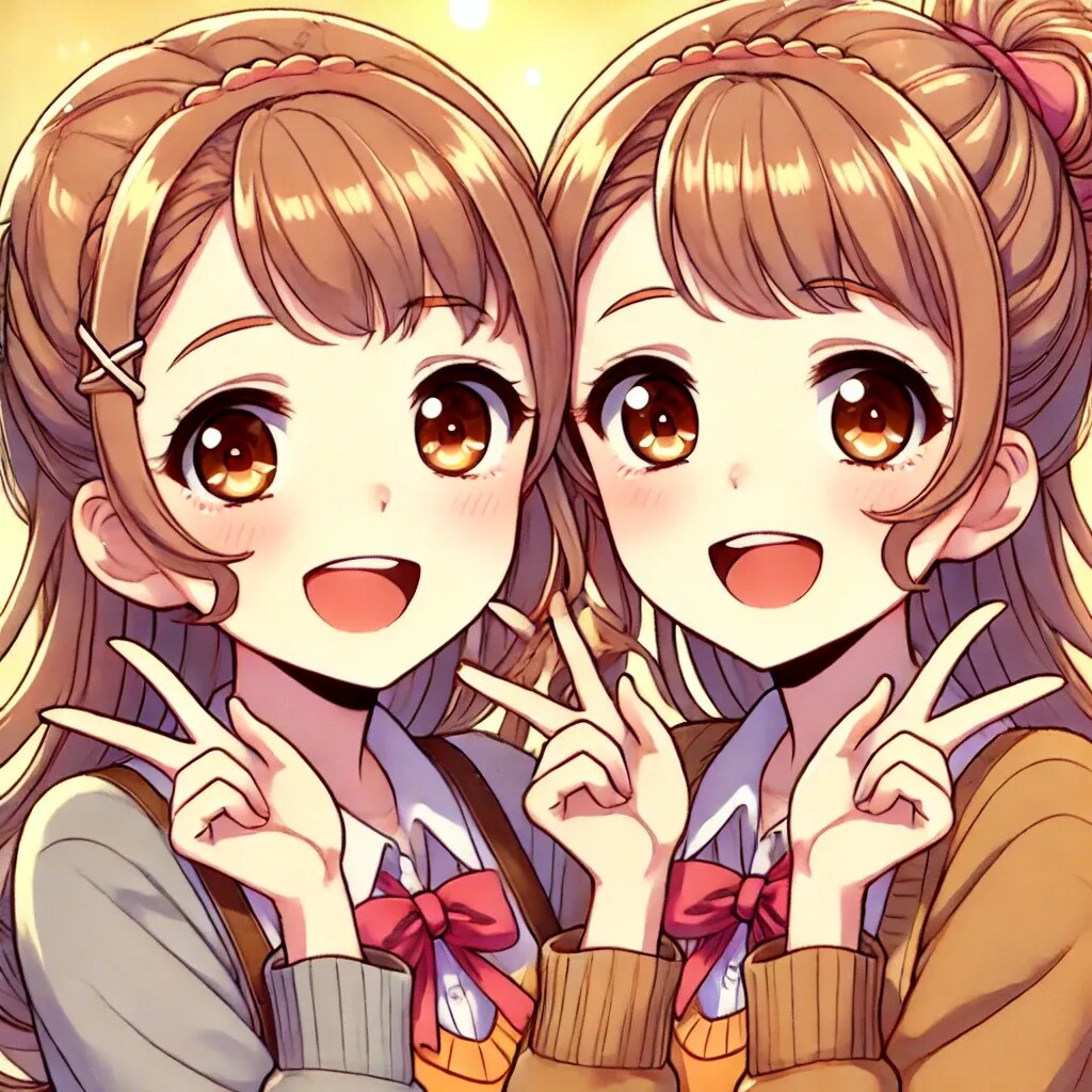 にっこり笑顔のふたご