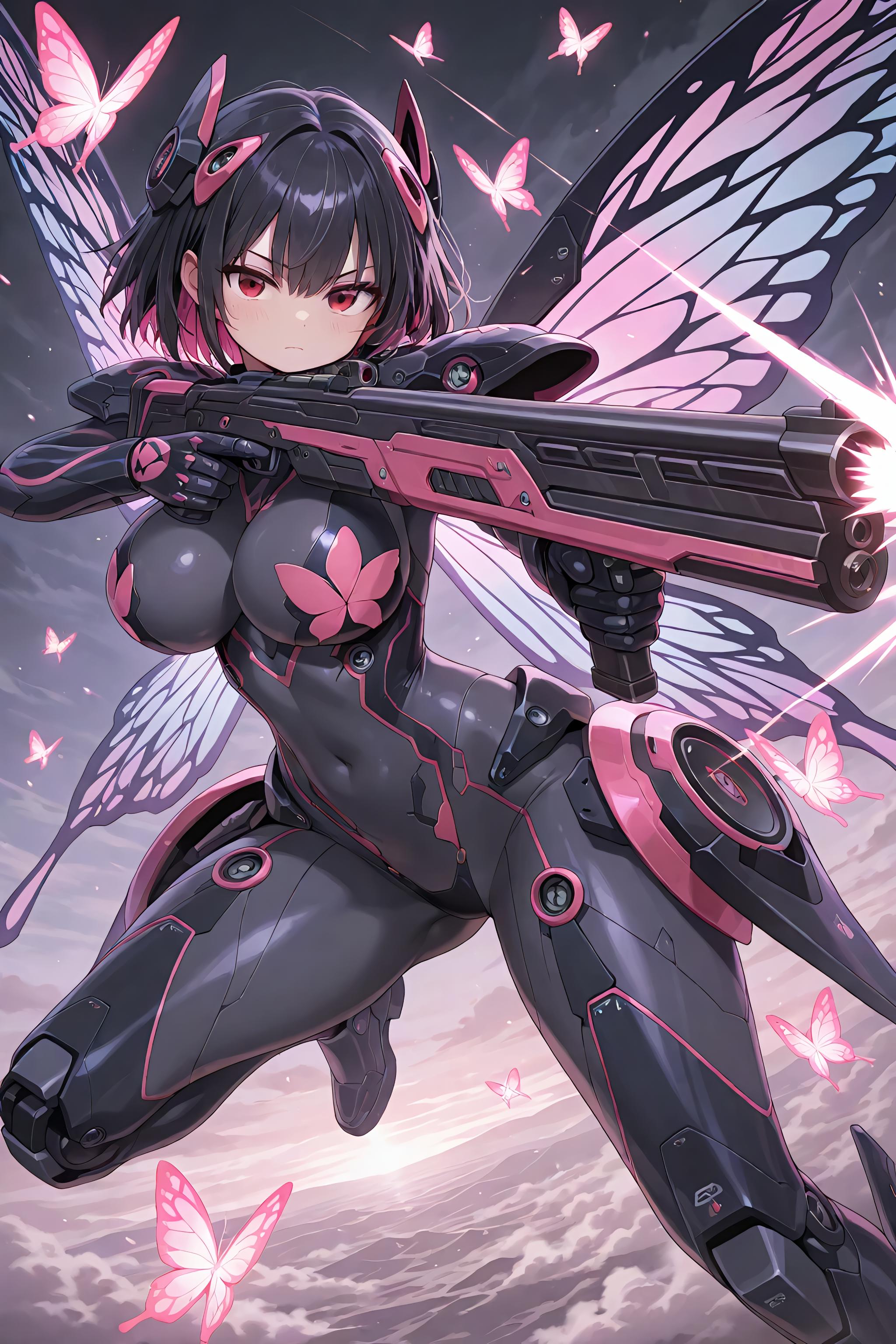 蝶のように舞うメカガール