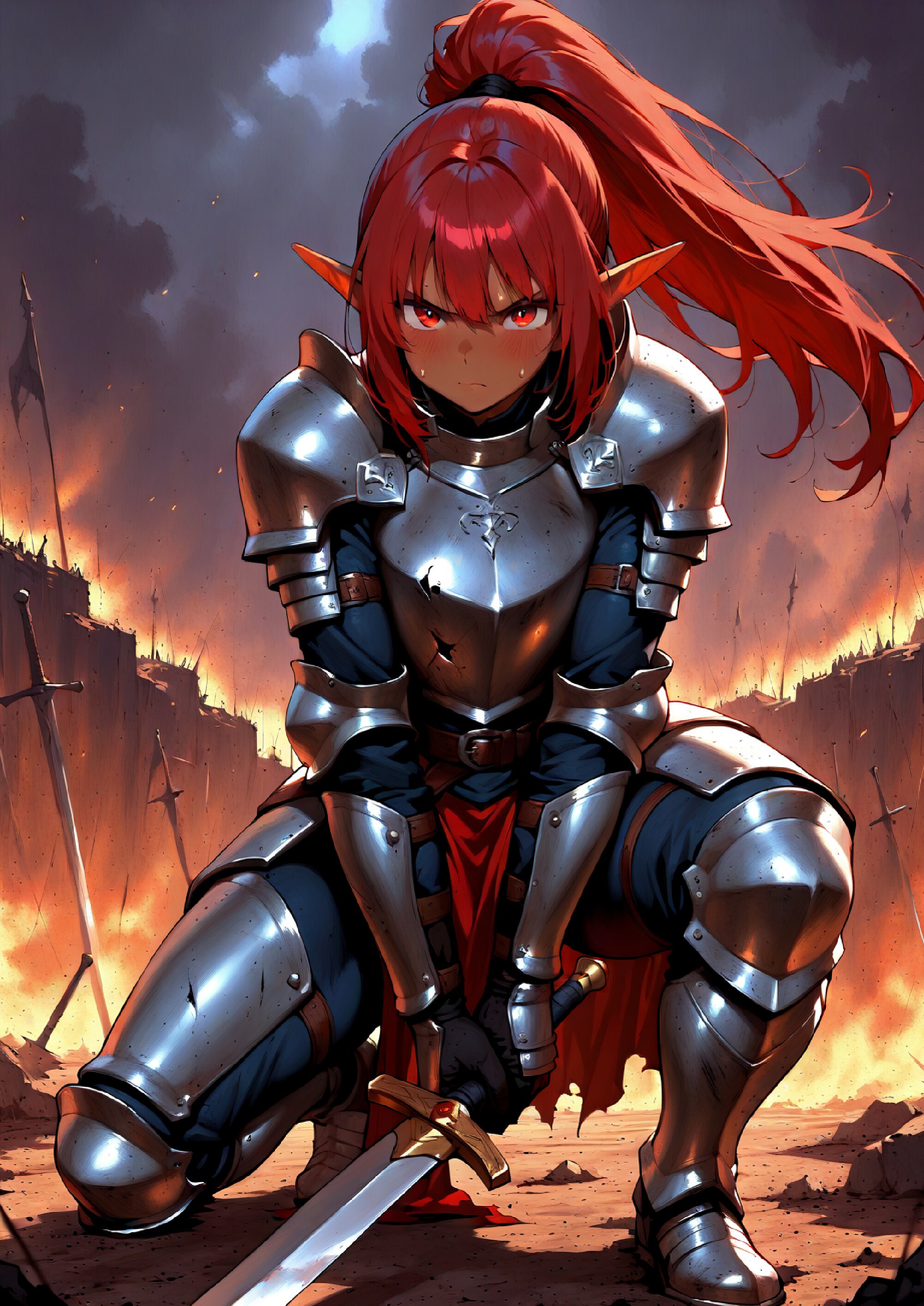 🔥オークの軍勢に蹂躙され仲間を人質に捕られた女騎士ダークエルフ🔥制作中🔥