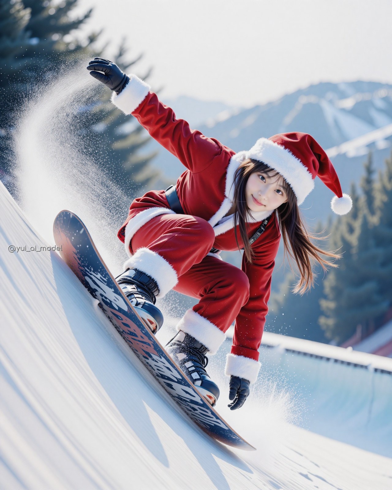 サンタでスノボ beauty-419 | の人気AIイラスト・グラビア