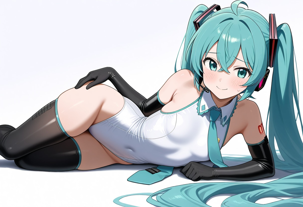 グラビアポーズっぽいレオタードミク