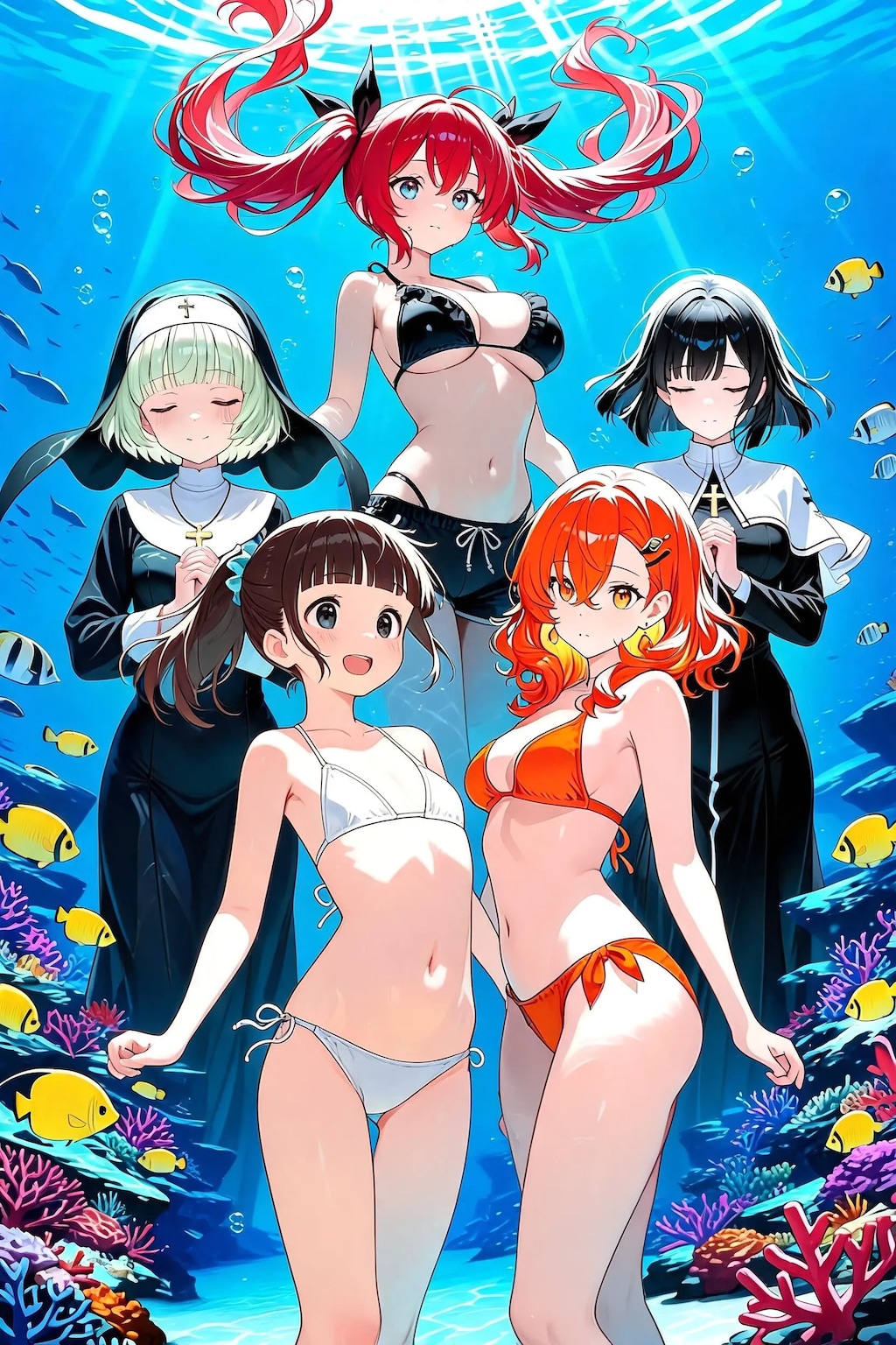 水中詰め合わせ よその子ちゃんＸ(クロス) トーリさん、マリーラインさん、雫ちゃん、実亜ちゃん、そしてAPRICOTちゃん！編