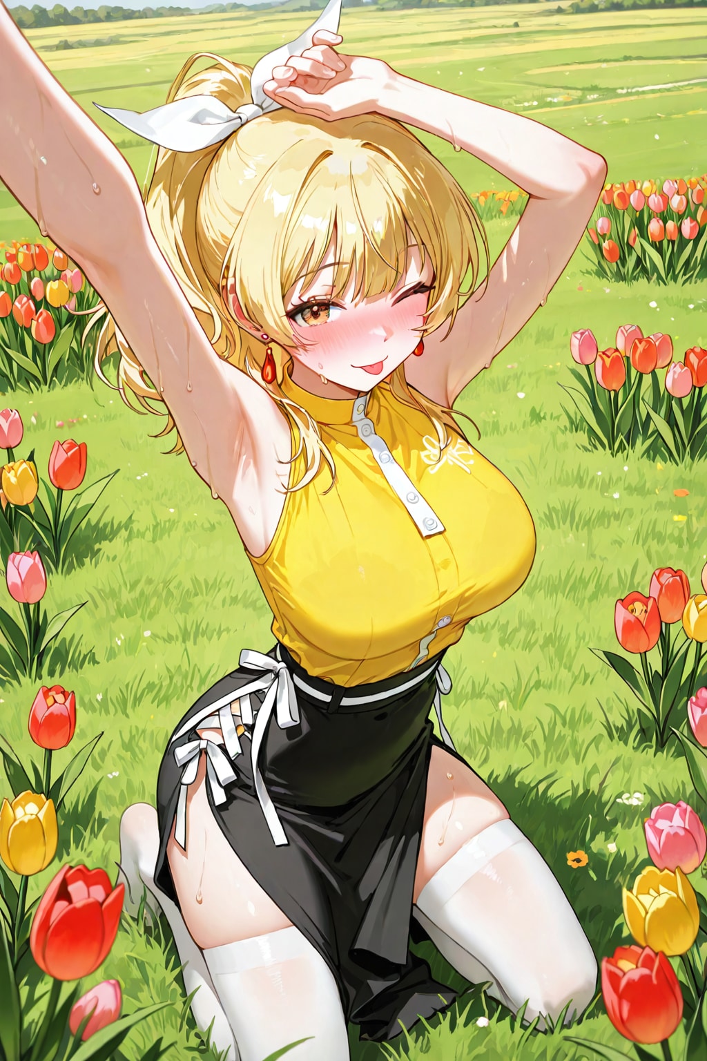 そでなしの金髪ちゃん | の人気AIイラスト・グラビア