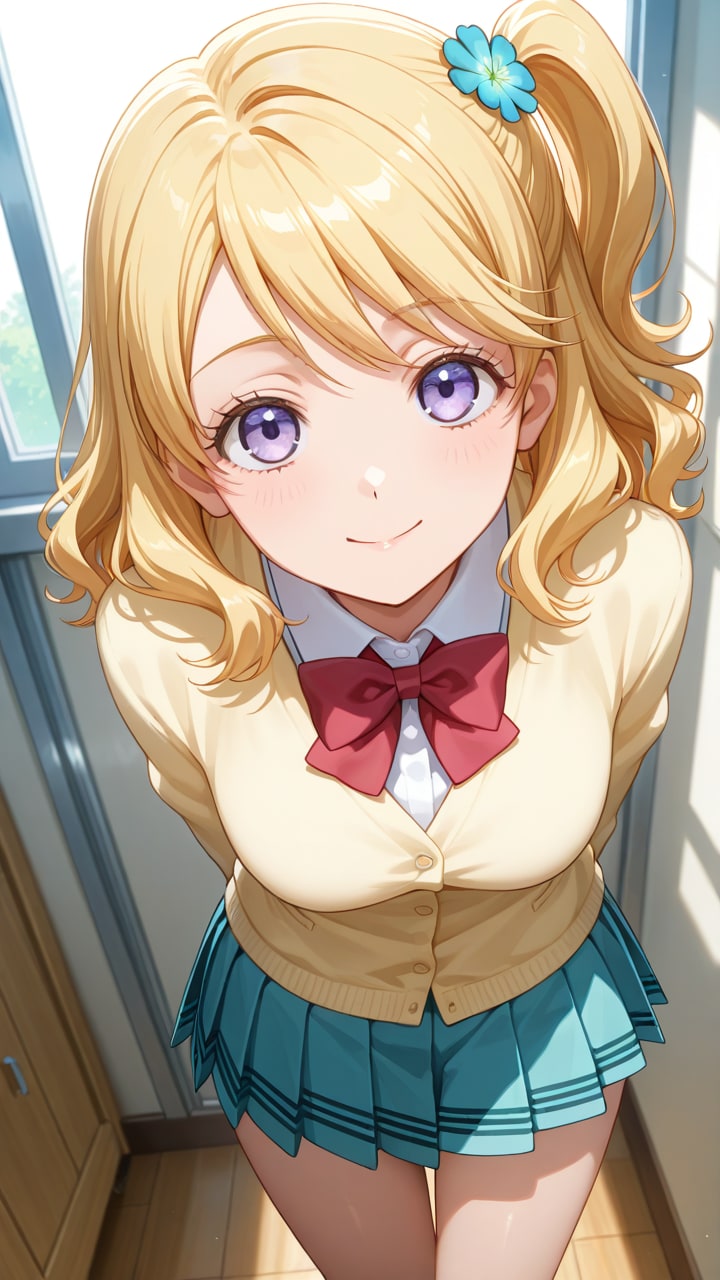 美少女の上目遣い