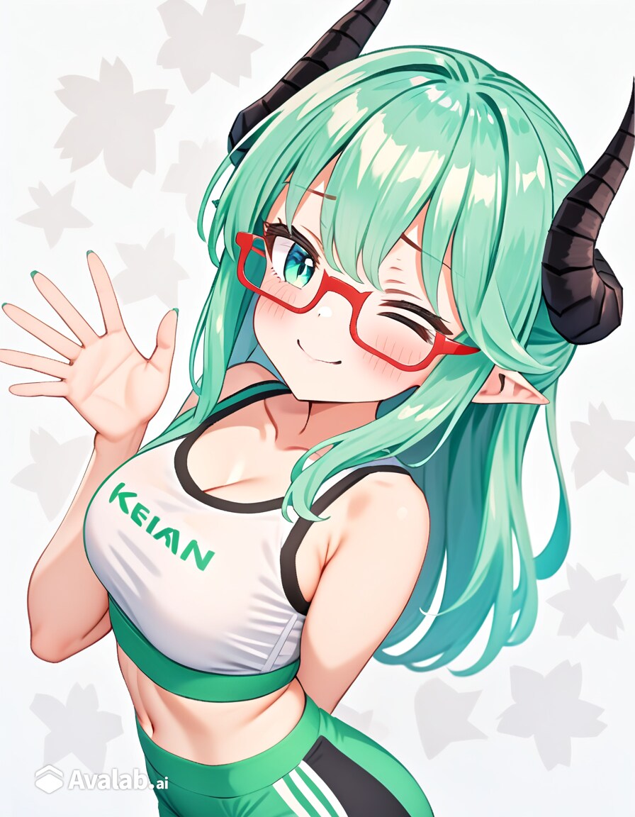 鮮彩画ぽいシルヴィアちゃん（ドラゴン娘）