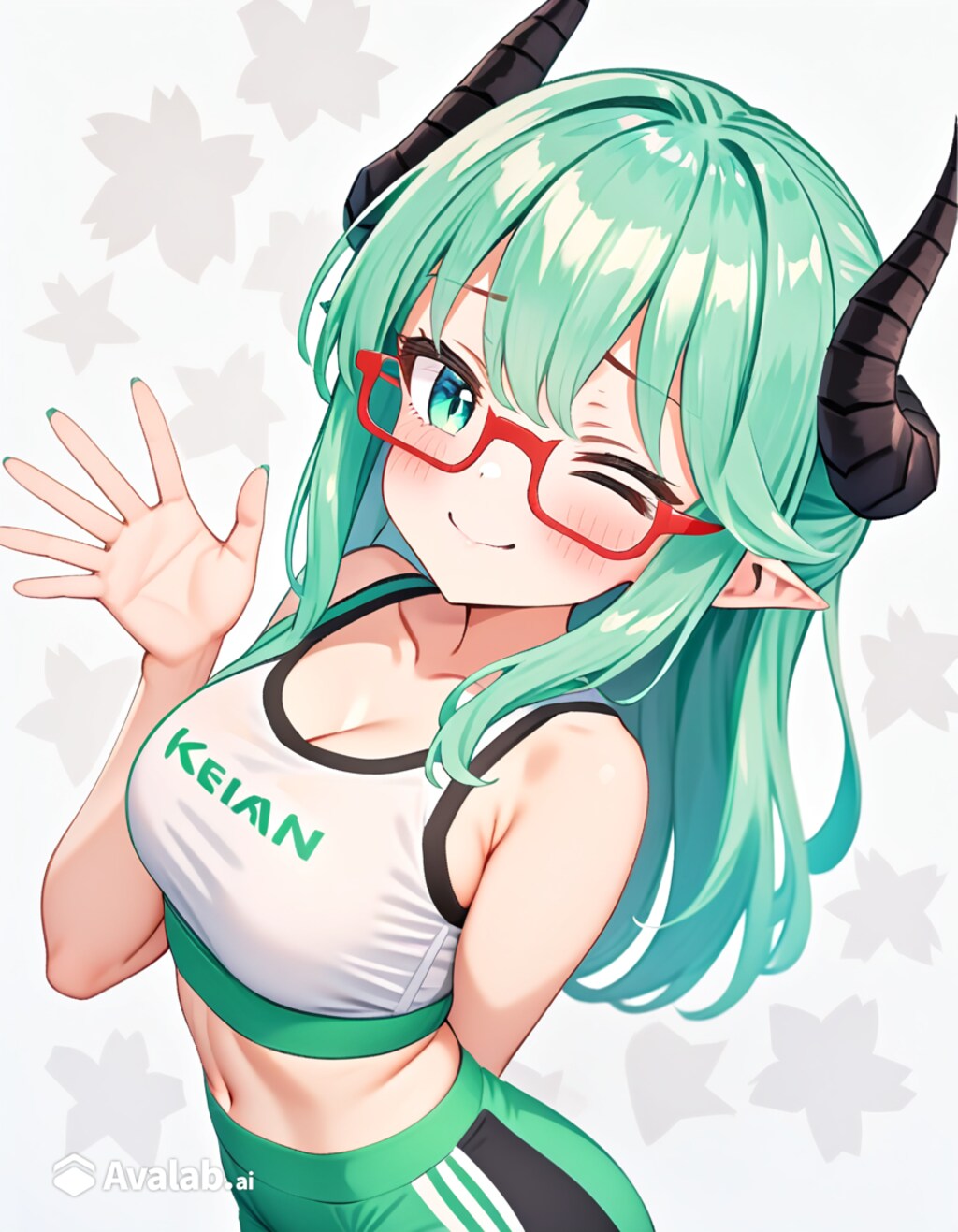 鮮彩画ぽいシルヴィアちゃん（ドラゴン娘）