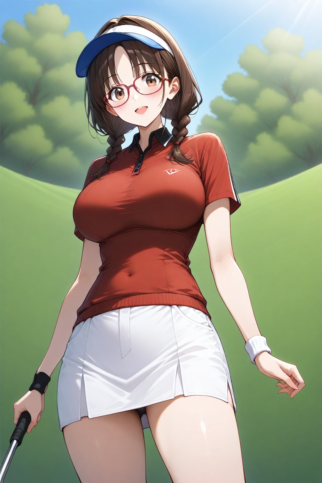 しおりさん、ゴルフコース初体験で大会参加