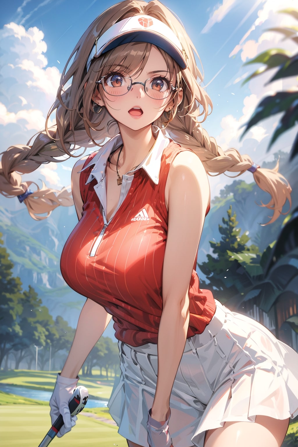 しおりさん、ゴルフコース初体験で大会参加