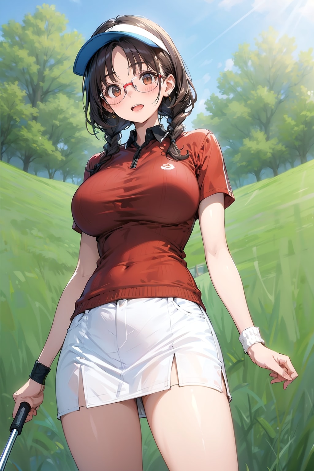 しおりさん、ゴルフコース初体験で大会参加