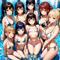 【今日のハーレム】テカテカマイクロビキニ 5枚目