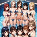 【今日のハーレム】テカテカマイクロビキニ 2枚目