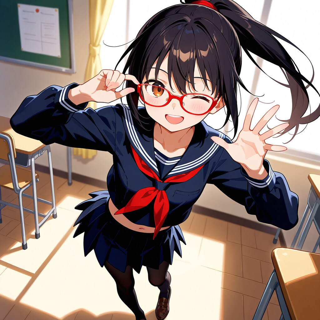 メガネっ娘×お調子者