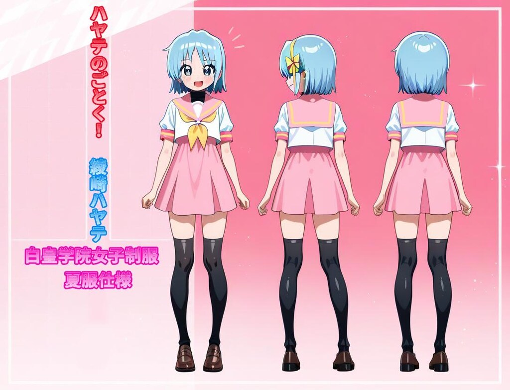 ハヤテのごとく　綾崎ハヤテ　三面図