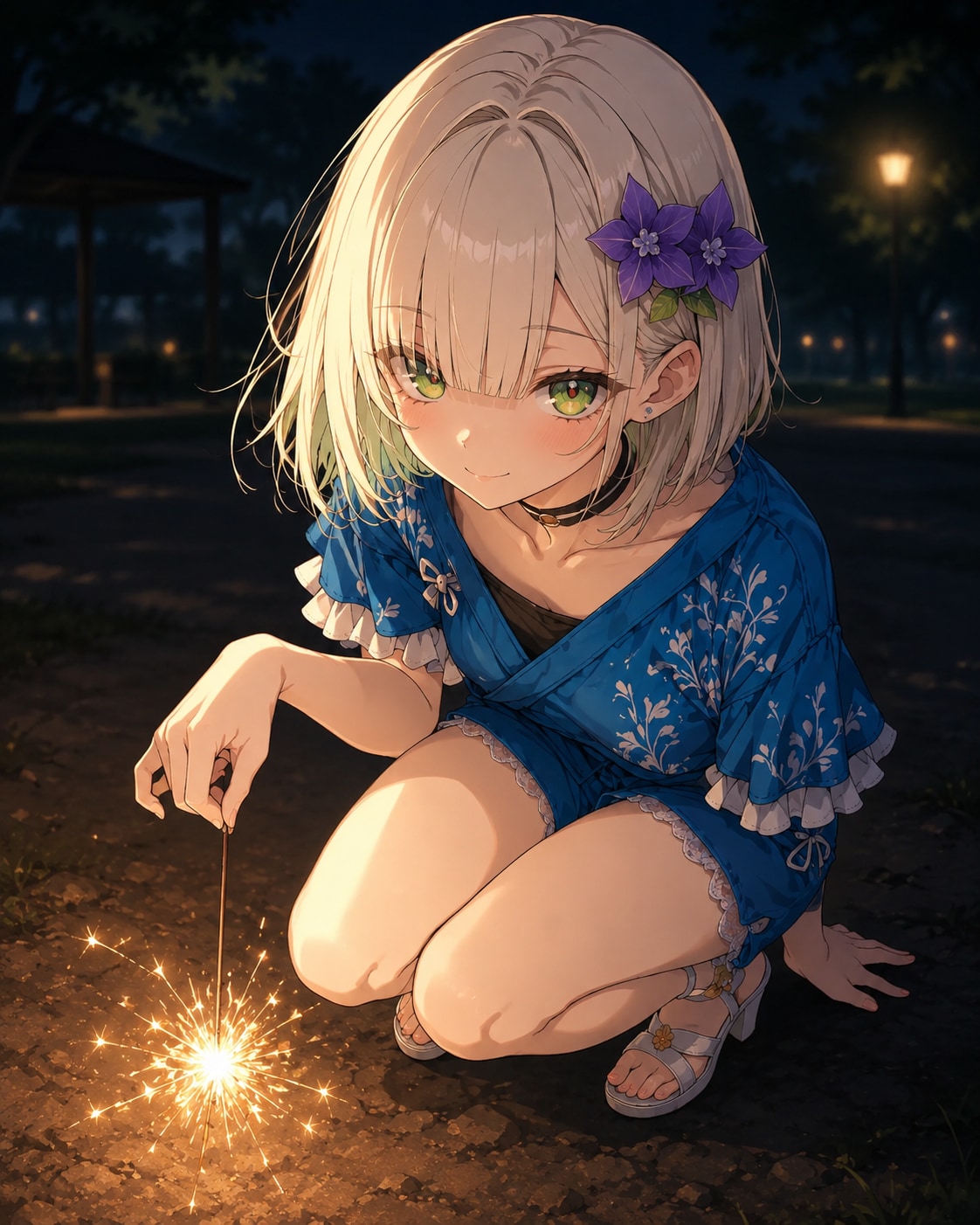 線香花火 | の人気AIイラスト・グラビア