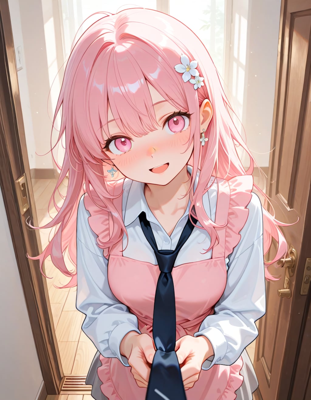 ネクタイ曲がってるよ