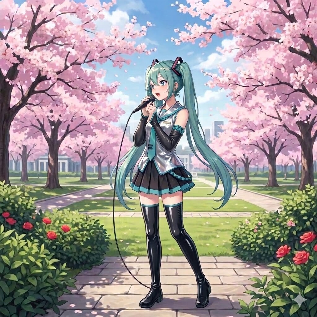 ミクさん全身ショット | の人気AIイラスト・グラビア