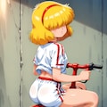 自転車に座る_ 7枚目