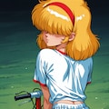 自転車に座る_ 5枚目
