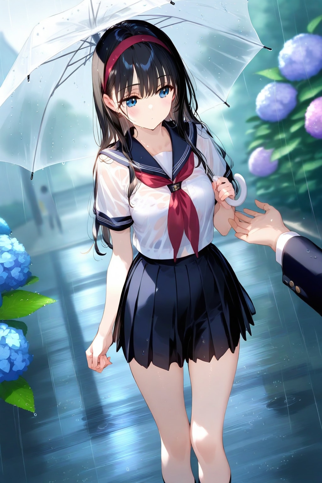 雨の日の下校☔️🏫