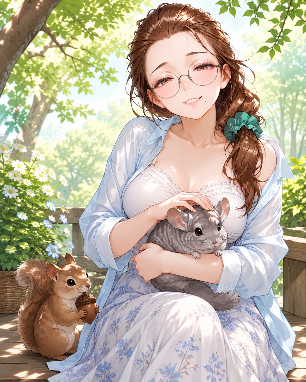 チンチラと🌰とリス