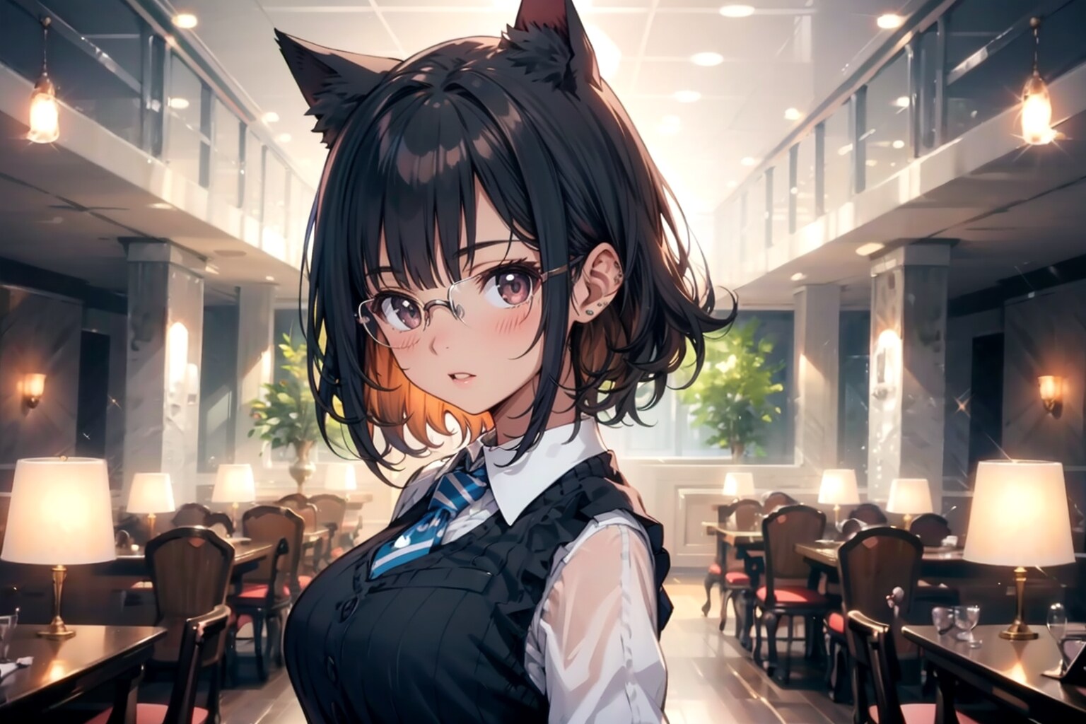 ネコ耳黒髪執事