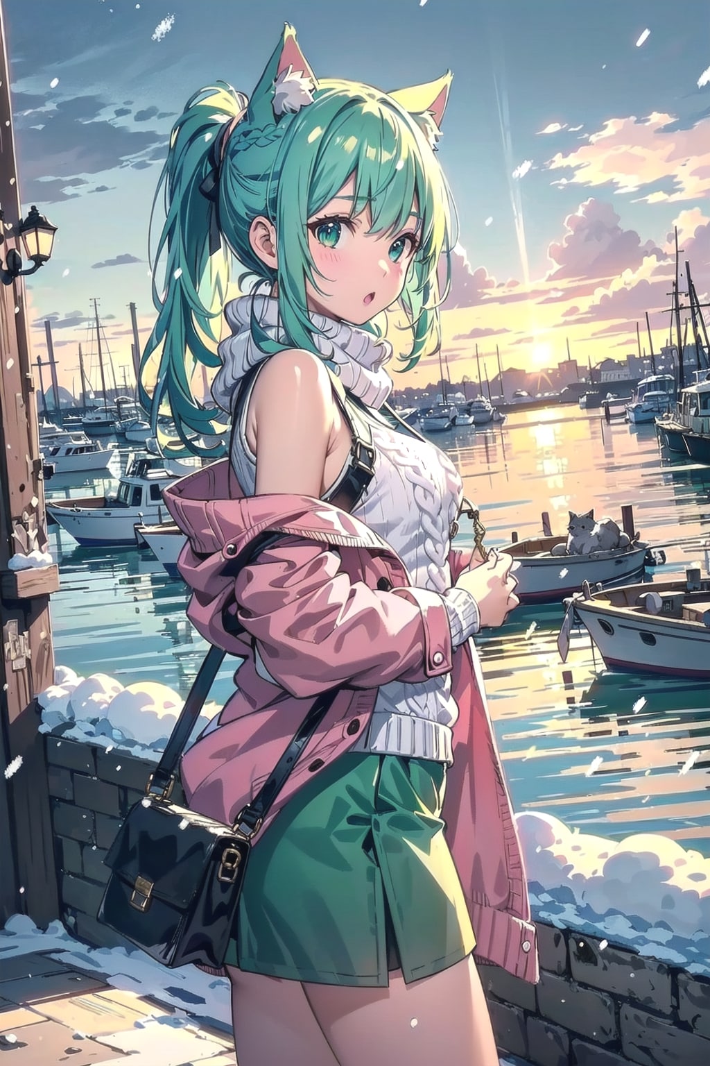 今朝は寒いですね💦🐱 | の人気AIイラスト・グラビア