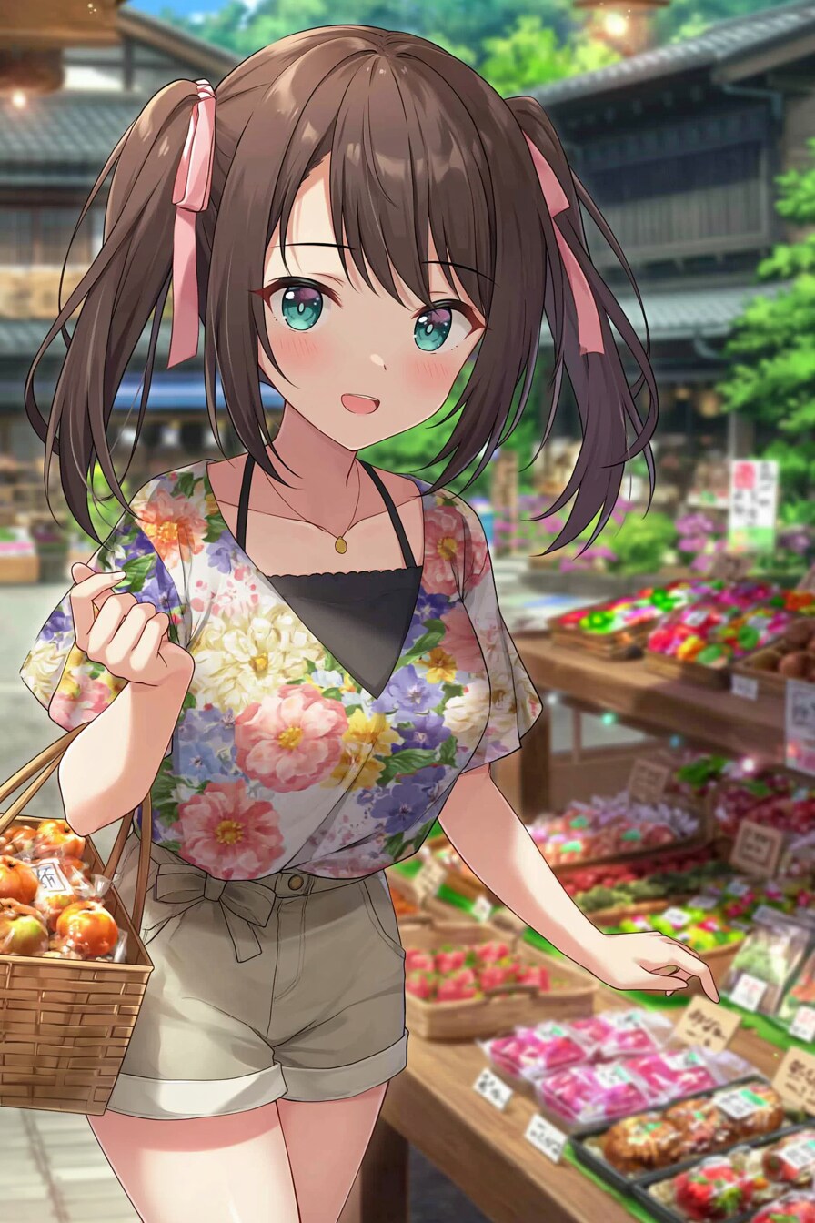 道の駅で買い物 | の人気AIイラスト・グラビア