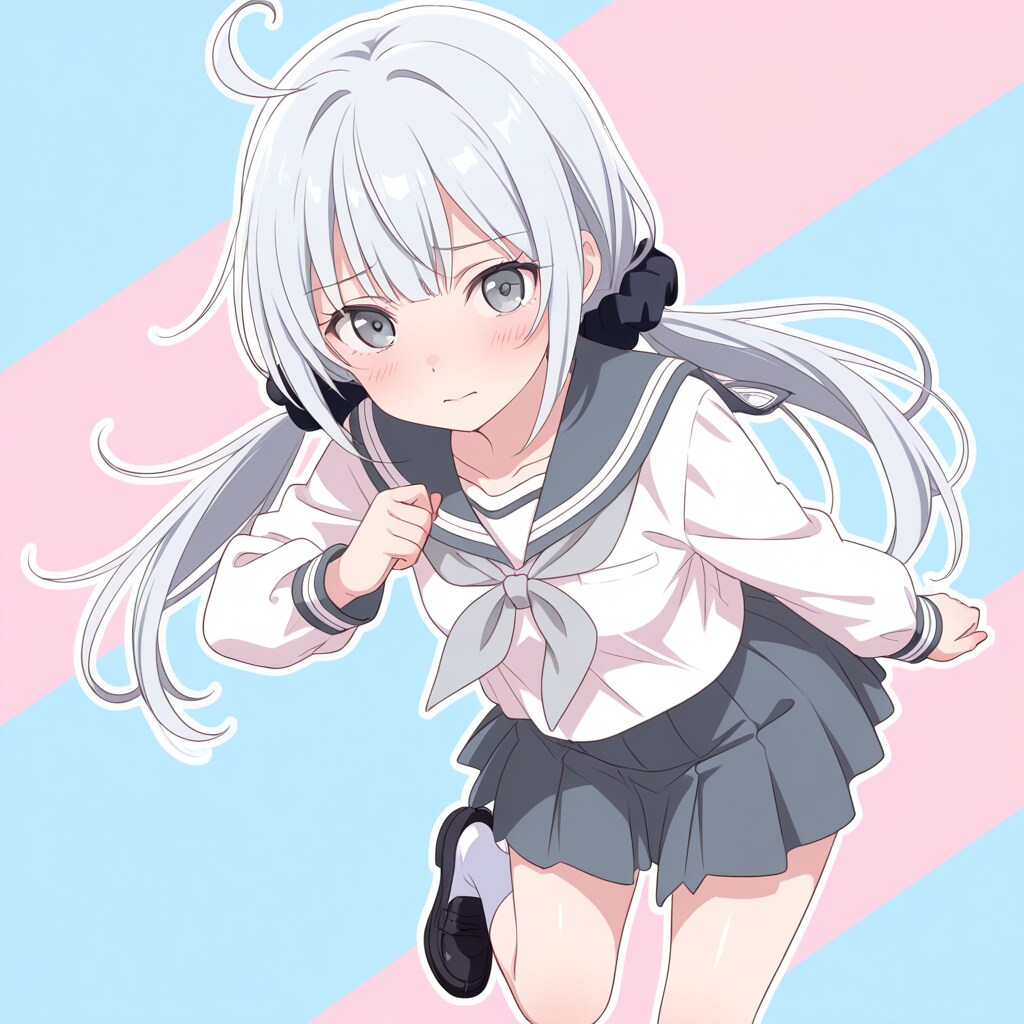 灰色のセーラー服