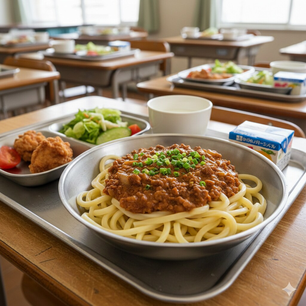 給食のソフト麺２ | の人気AIイラスト・グラビア