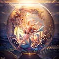 ファンタジーの海底に住む人魚姫とアクアリウムを融合した神秘的なアート 5枚目