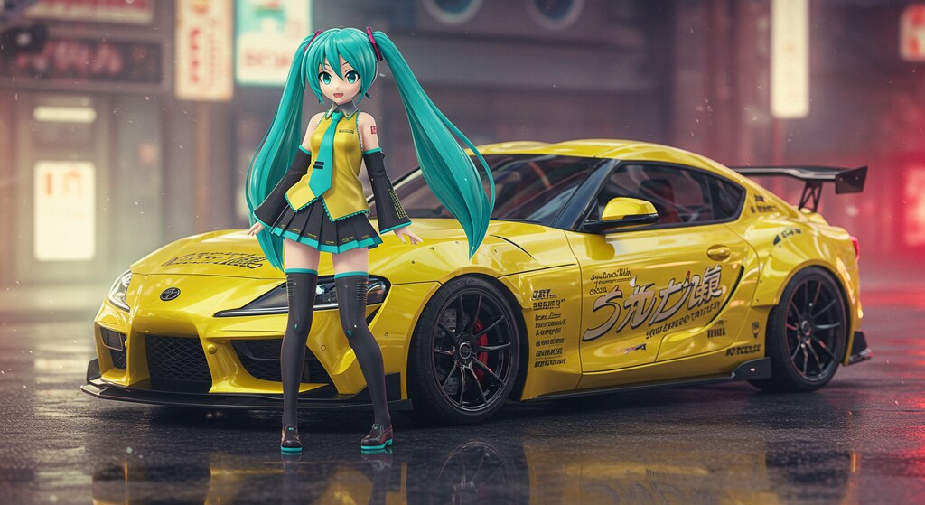 初音ミクとGRスープラ