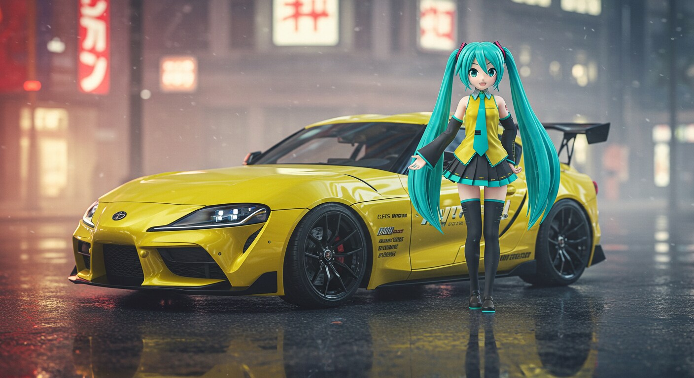 初音ミクとGRスープラ | の人気AIイラスト・グラビア