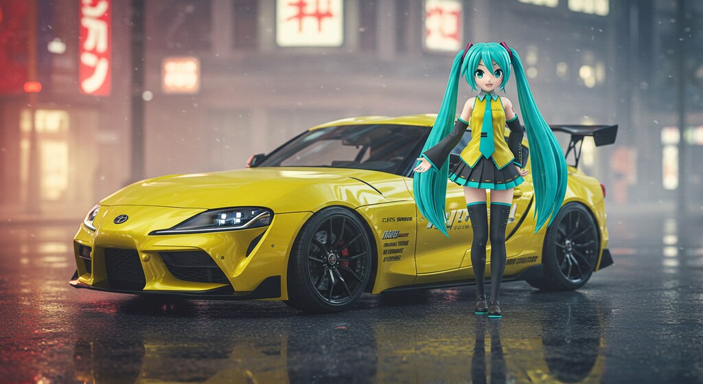 初音ミクとGRスープラ